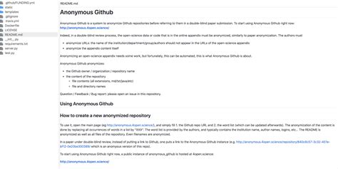 Anonymous Github